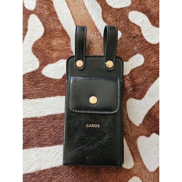 Fendi Black Leather Vitello Glacier Utility Belt Card Holder - Picture 1 of 5